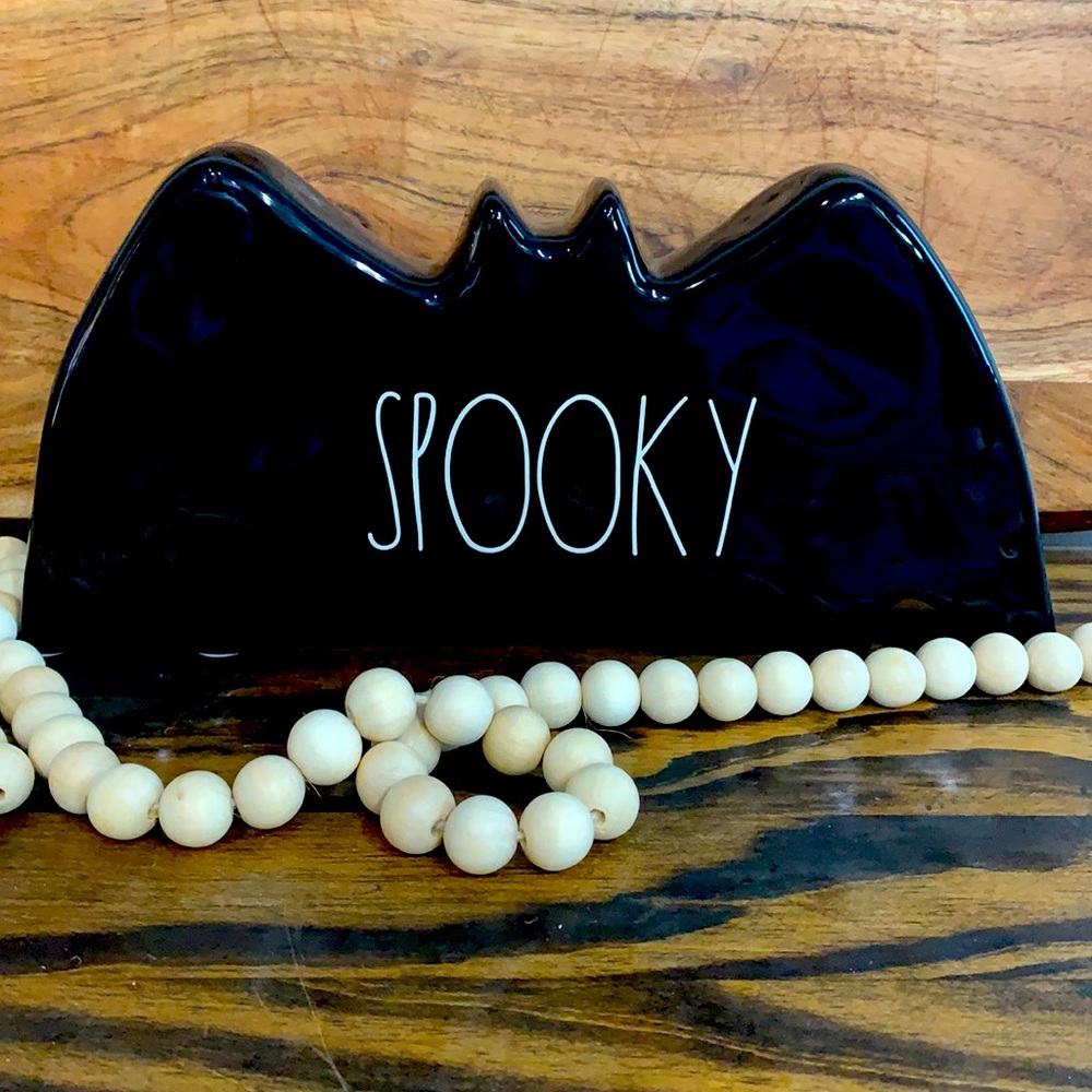 RAE DUNN SPOOKY BLACK BAT DECOR